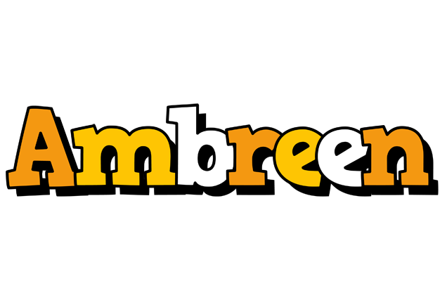 Ambreen cartoon logo