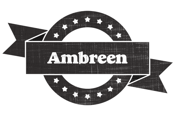 Ambreen grunge logo