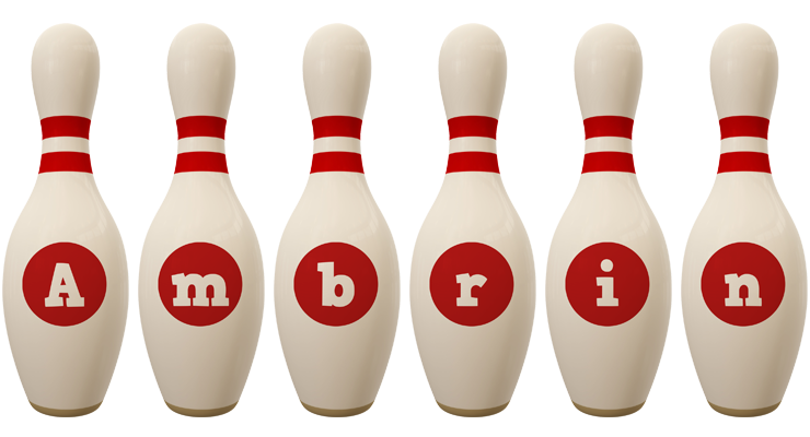Ambrin bowling-pin logo