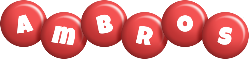 Ambros candy-red logo