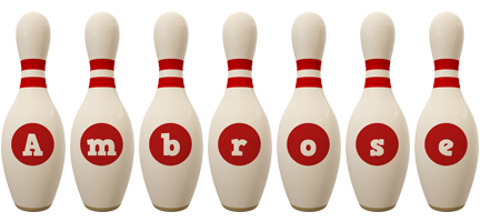 Ambrose bowling-pin logo