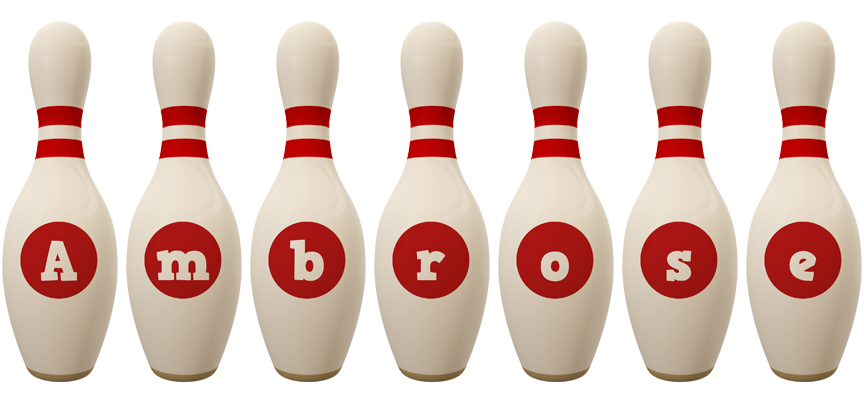 Ambrose bowling-pin logo