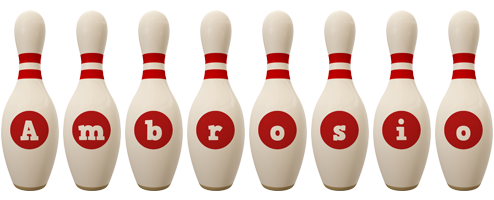 Ambrosio bowling-pin logo