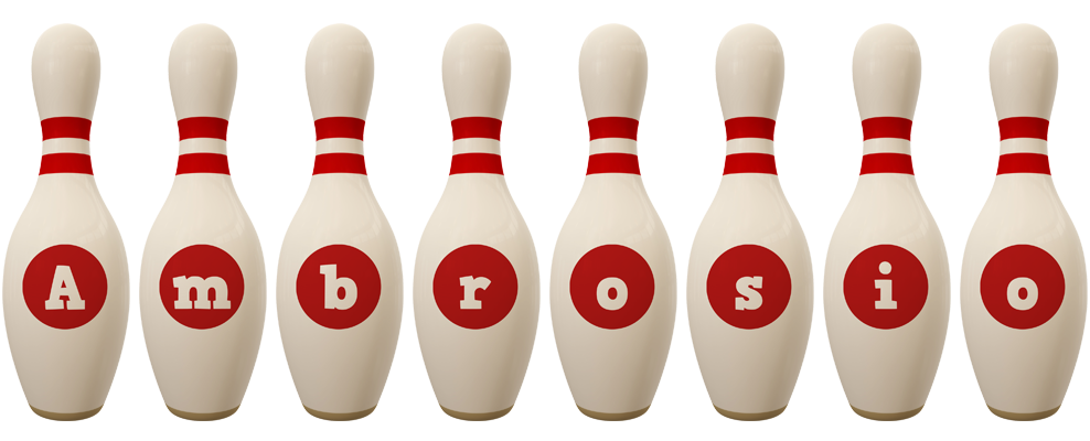 Ambrosio bowling-pin logo
