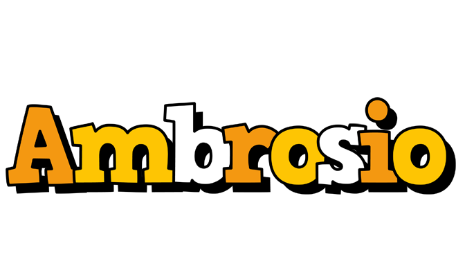 Ambrosio cartoon logo