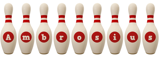 Ambrosius bowling-pin logo