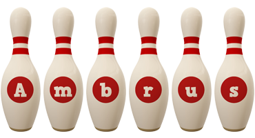 Ambrus bowling-pin logo