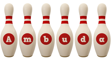 Ambuda bowling-pin logo
