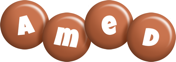 Amed candy-brown logo