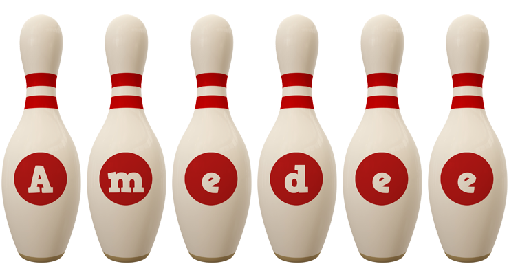 Amedee bowling-pin logo