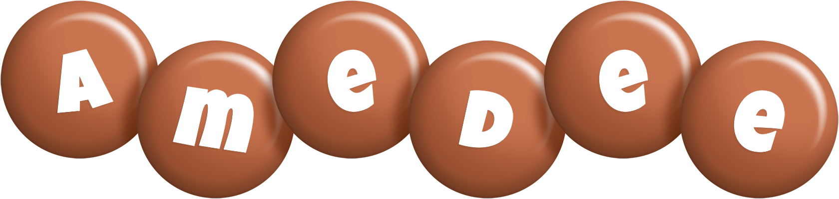 Amedee candy-brown logo
