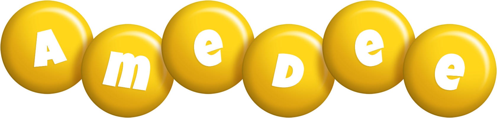Amedee candy-yellow logo