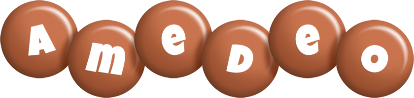 Amedeo candy-brown logo