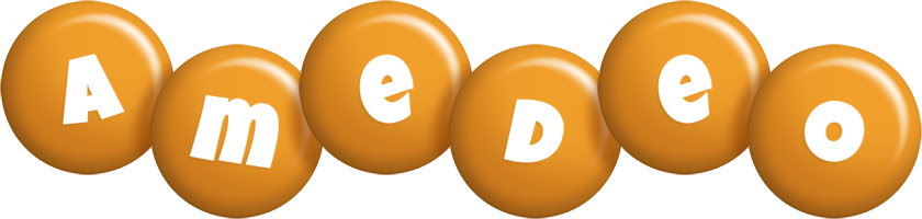 Amedeo candy-orange logo