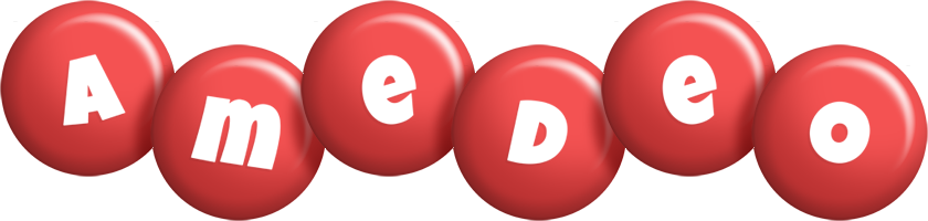 Amedeo candy-red logo