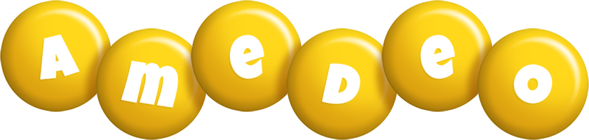 Amedeo candy-yellow logo