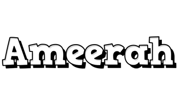 Ameerah snowing logo