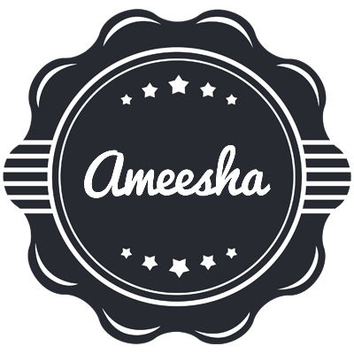 Ameesha badge logo