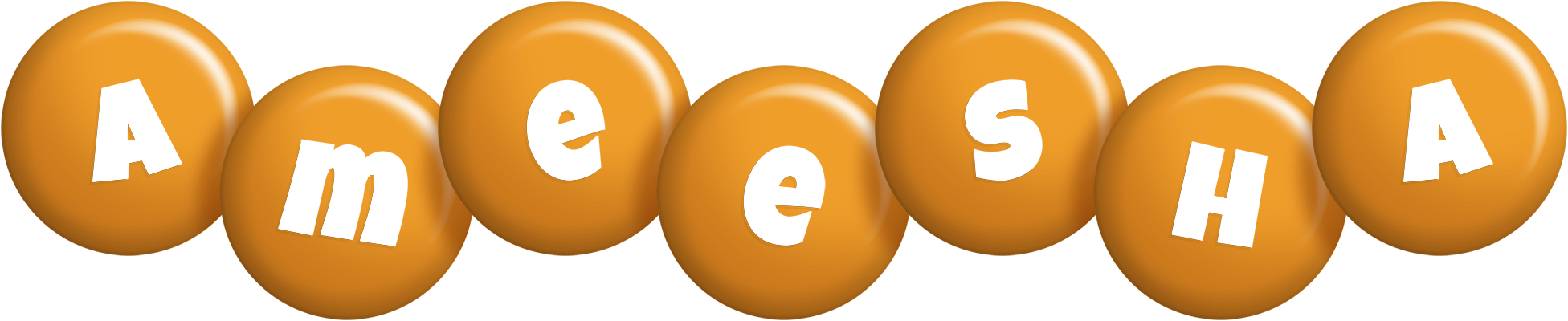 Ameesha candy-orange logo