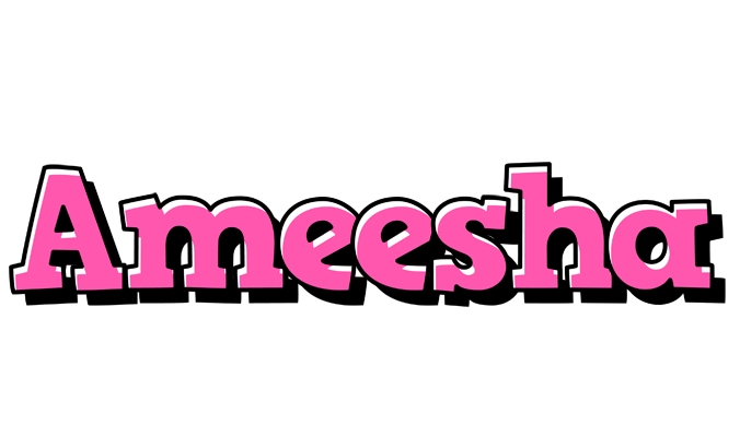 Ameesha girlish logo