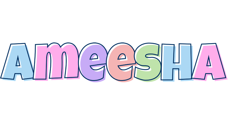 Ameesha pastel logo