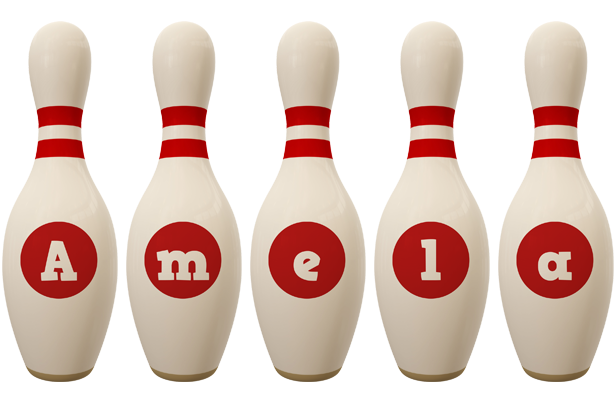Amela bowling-pin logo