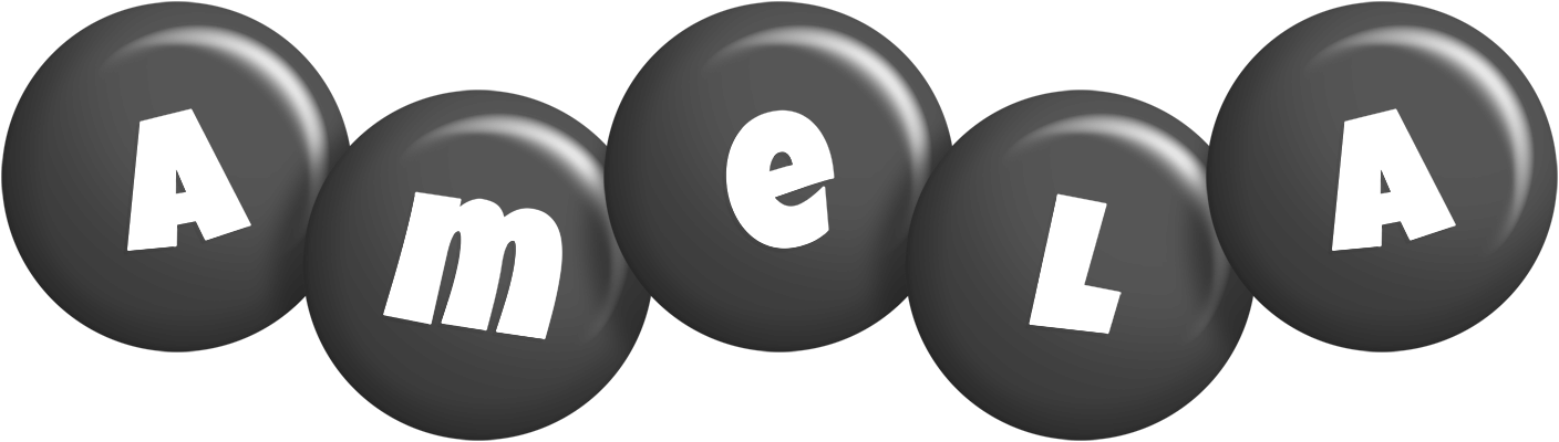 Amela candy-black logo
