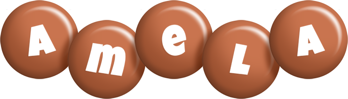 Amela candy-brown logo