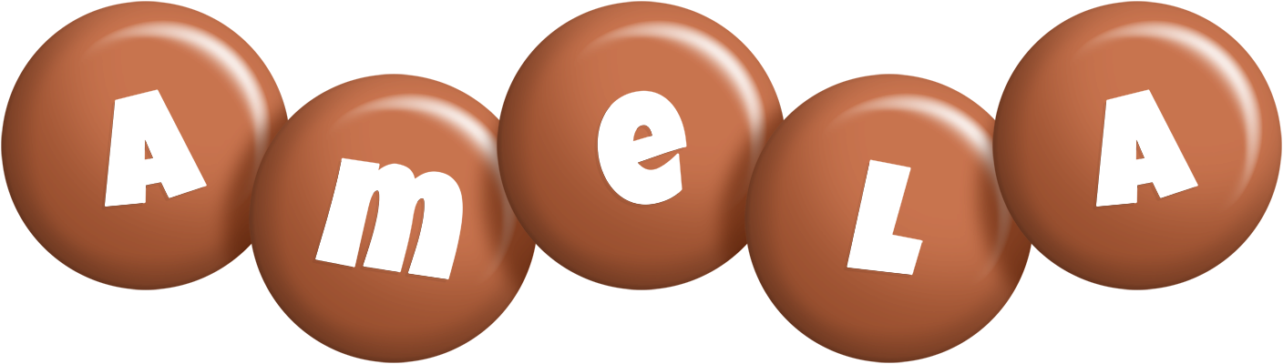 Amela candy-brown logo