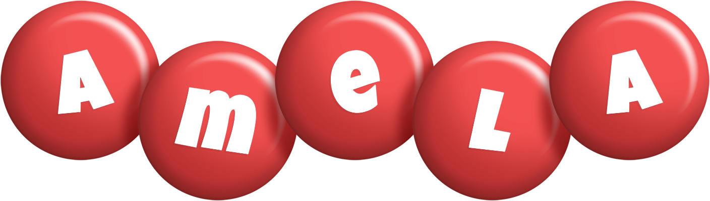 Amela candy-red logo