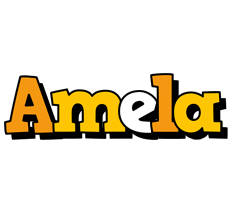 Amela cartoon logo