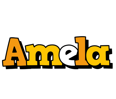 Amela cartoon logo