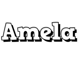 Amela snowing logo