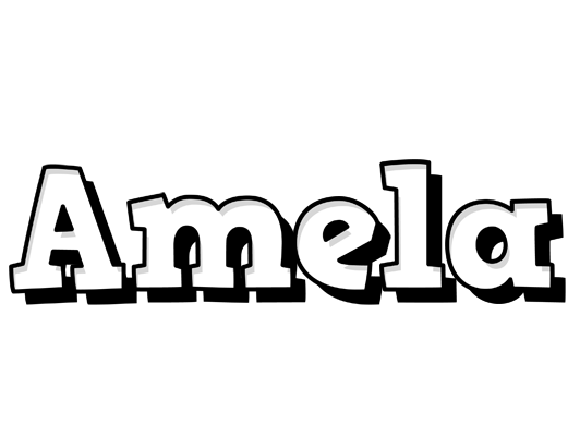 Amela snowing logo