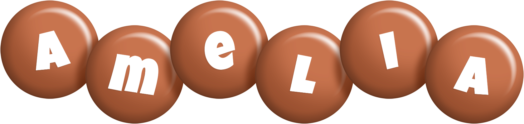 Amelia candy-brown logo