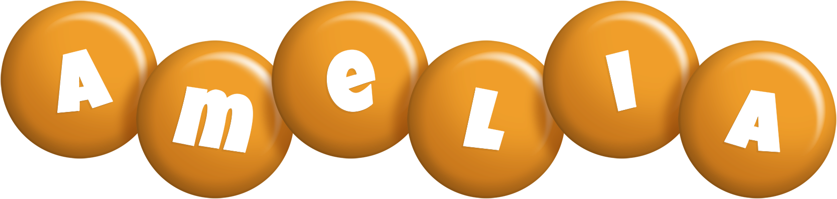 Amelia candy-orange logo