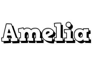 Amelia snowing logo