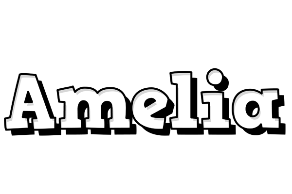 Amelia snowing logo