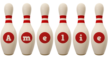 Amelie bowling-pin logo