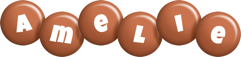 Amelie candy-brown logo
