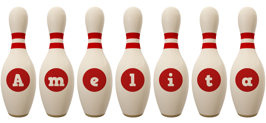 Amelita bowling-pin logo