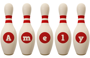 Amely bowling-pin logo