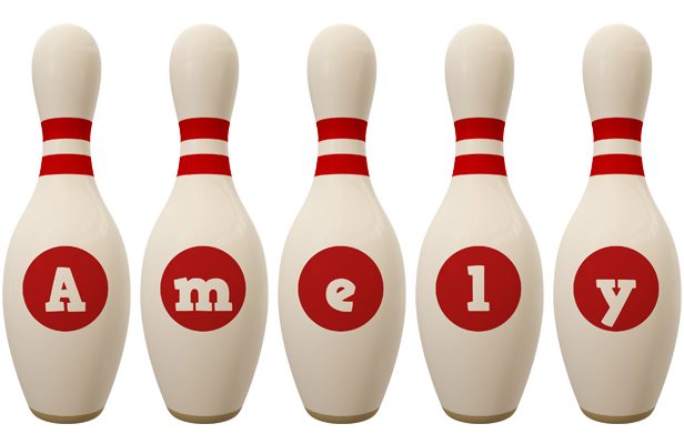 Amely bowling-pin logo