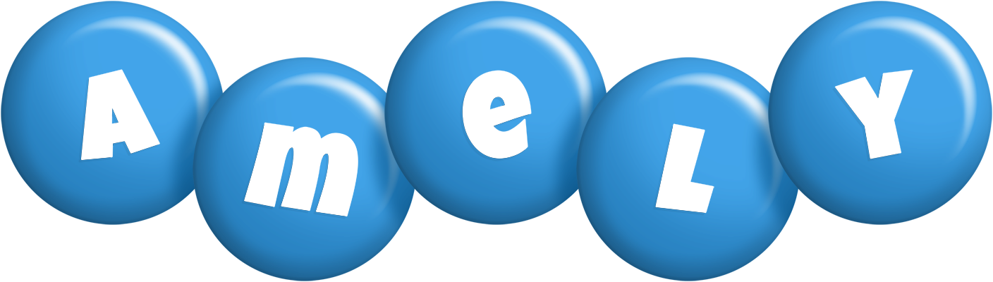 Amely candy-blue logo