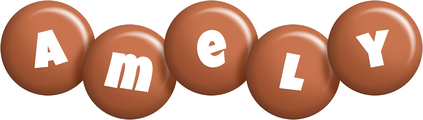 Amely candy-brown logo