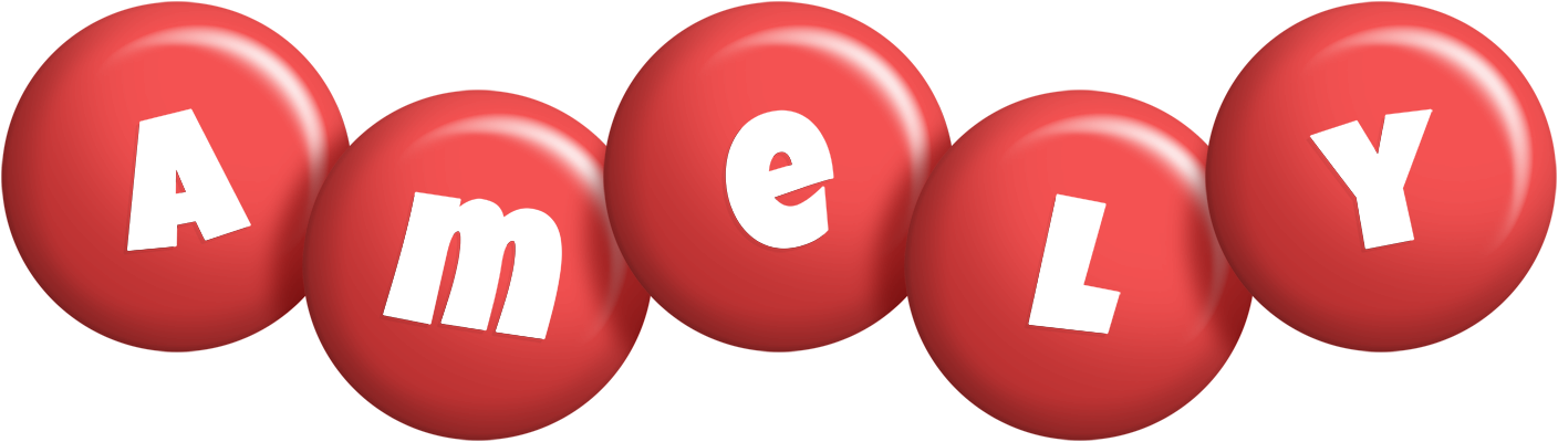 Amely candy-red logo