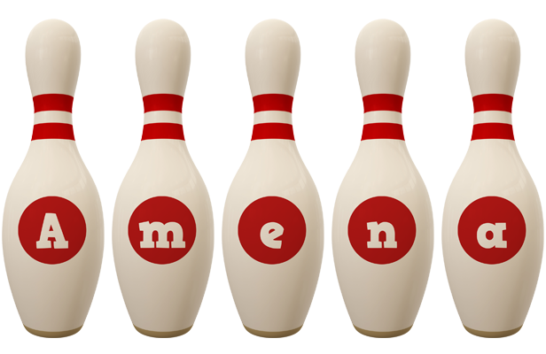 Amena bowling-pin logo