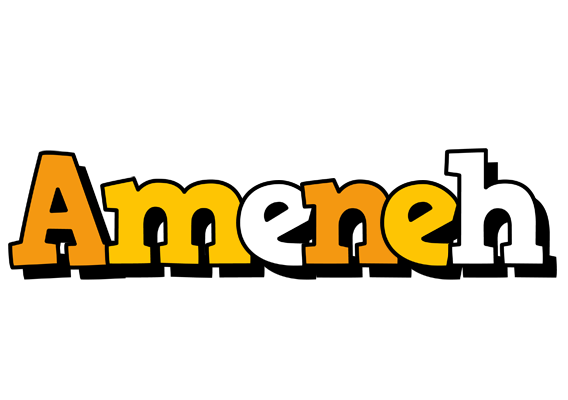 Ameneh cartoon logo
