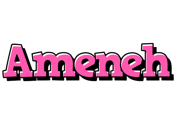 Ameneh girlish logo
