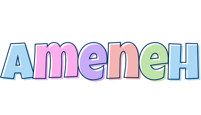 Ameneh pastel logo